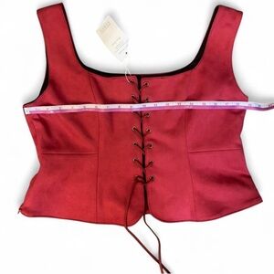 NWT Scarlet Darkness / DRTES Renaissance Lace-Up Corset Top S Pirate Bodice Vest